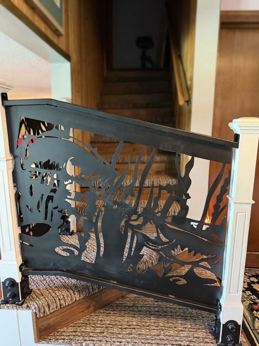 Gallery photos for Custom Laser-Cut Railing Panels Built for a Blackduck Home: Image #3