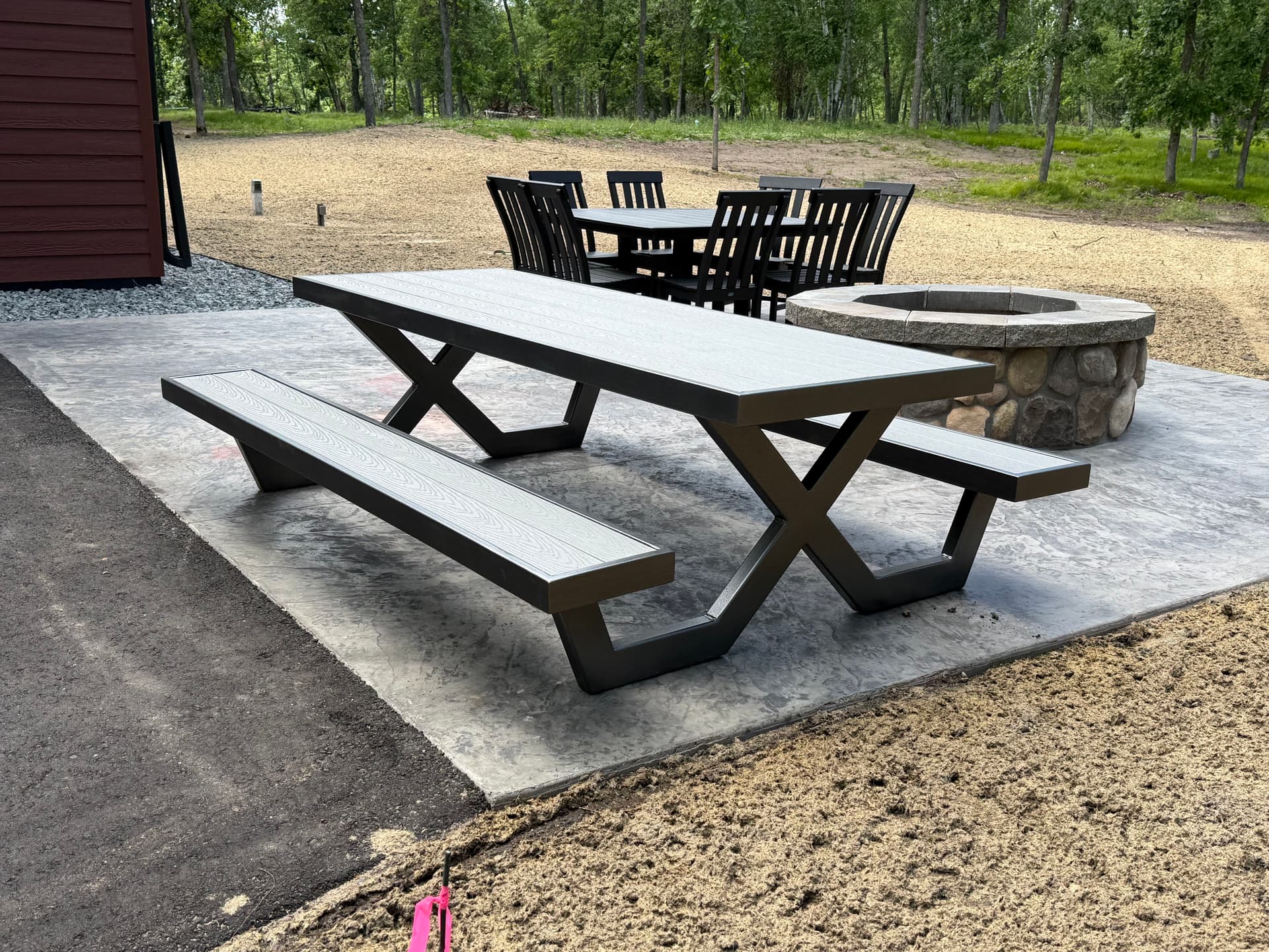Gallery photos for Custom Steel and Trex Picnic Table Built for the Backyard: Image #1