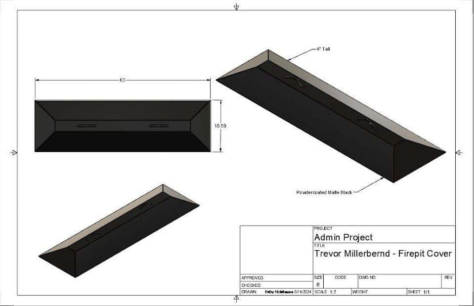 Gallery photos for Custom Firepit Cover Fabrication in Nisswa: Image #4
