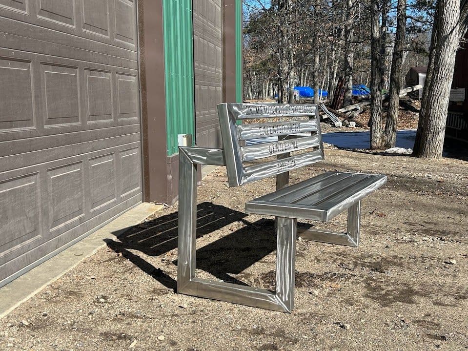 Gallery photos for Custom Memorial Bench Fabrication in Cohasset: Image #3