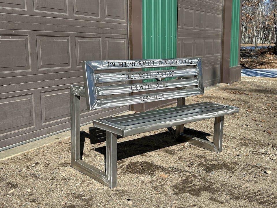Gallery photos for Custom Memorial Bench Fabrication in Cohasset: Image #1
