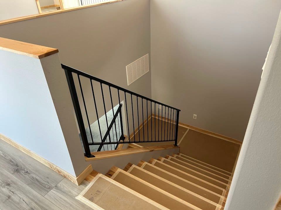 Custom Metal Staircase Railings Installed in Frazee MN image