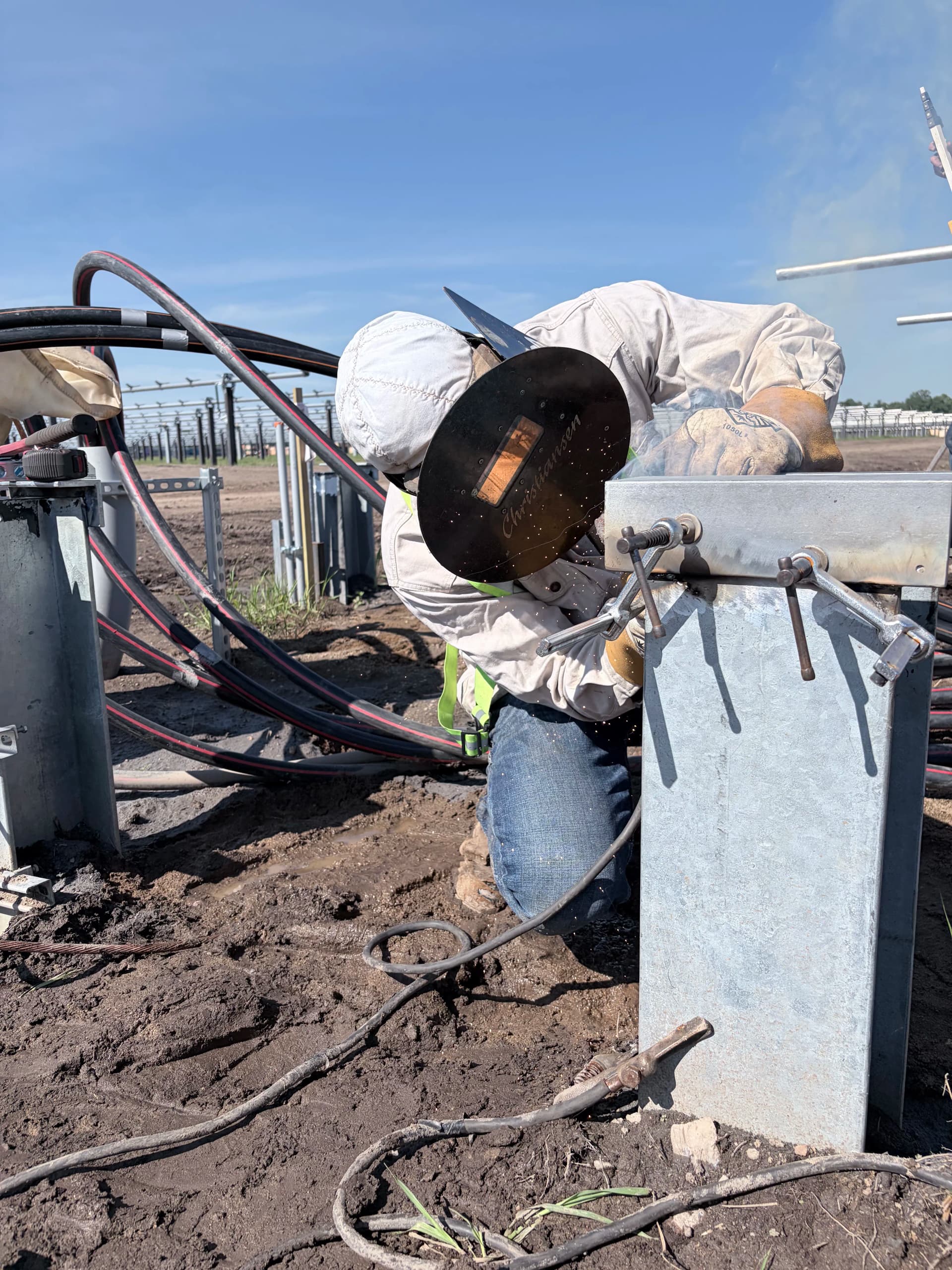 Solar Field Structural Welding Underway in Solway image