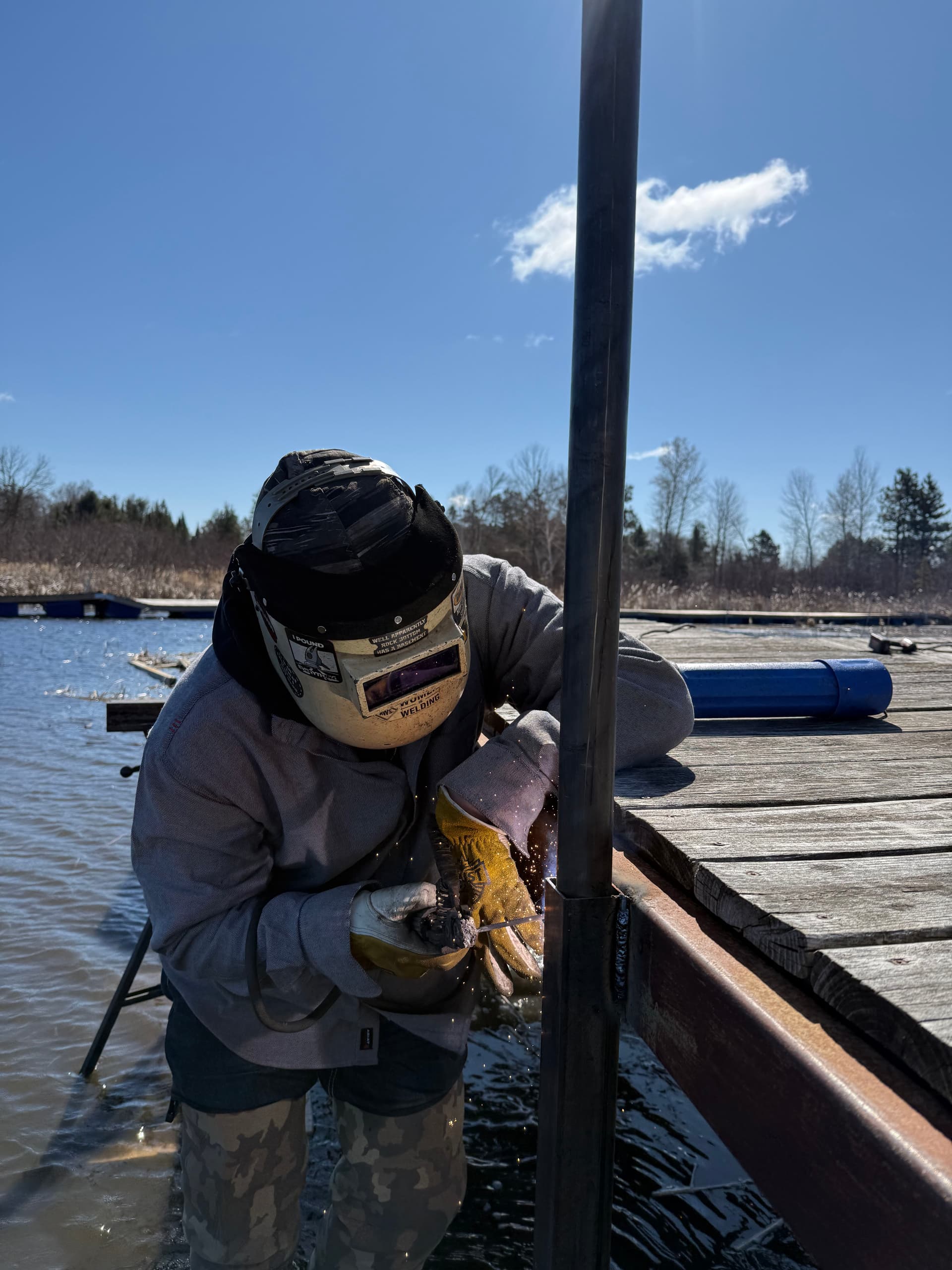 Dock Welding at Stump Lake in Bemidji MN image