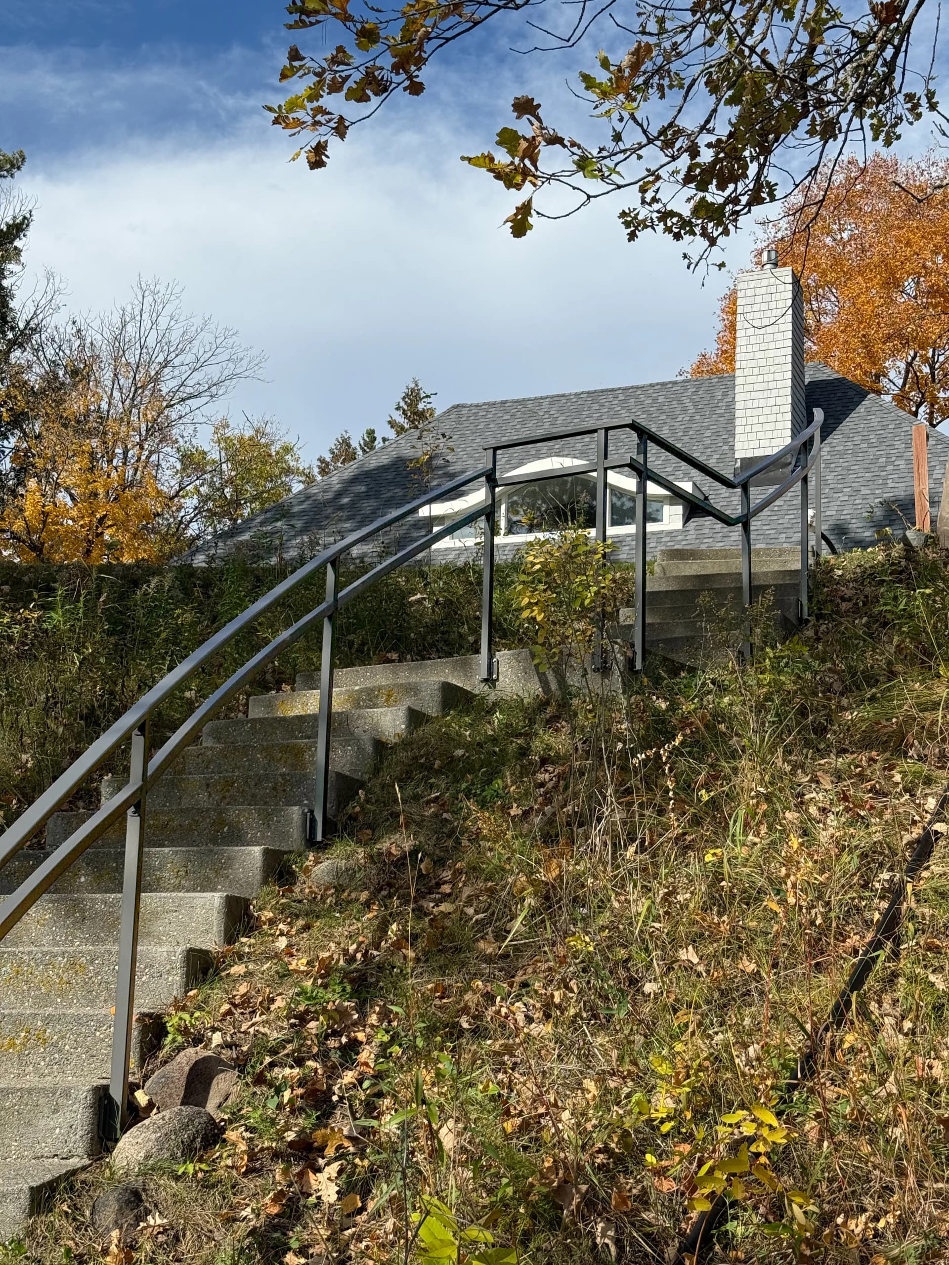 Custom Metal Railings for a Lakefront Staircase image
