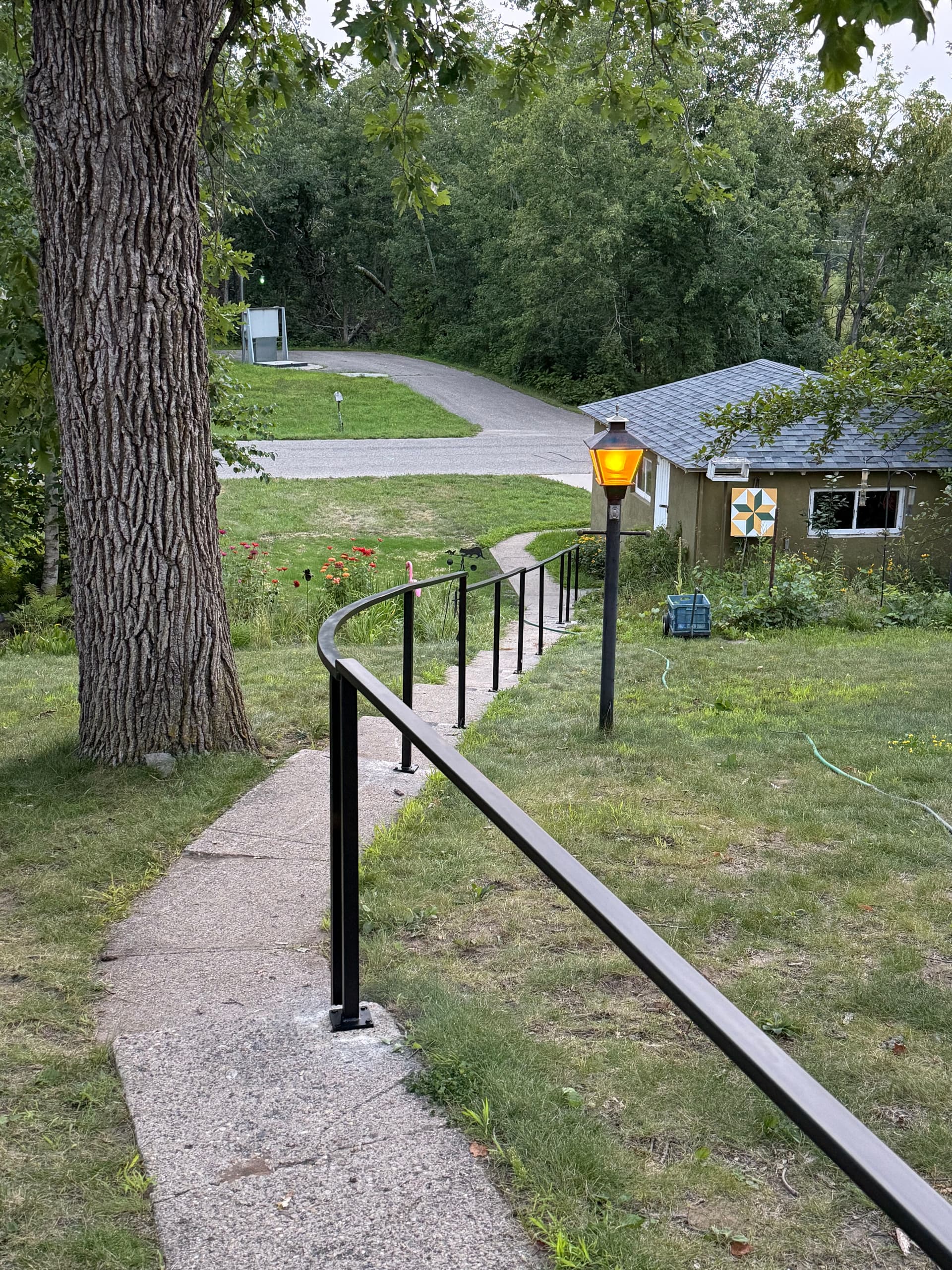 Gallery photos for Custom Steel Handrail Installed Along Concrete Walkway in Bemidji: Image #1