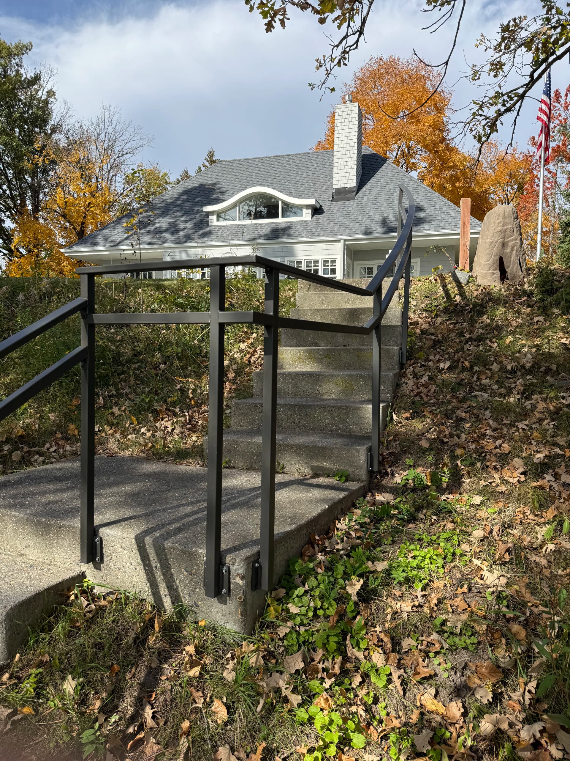 Gallery photos for Custom Metal Railings for a Lakefront Staircase: Image #1