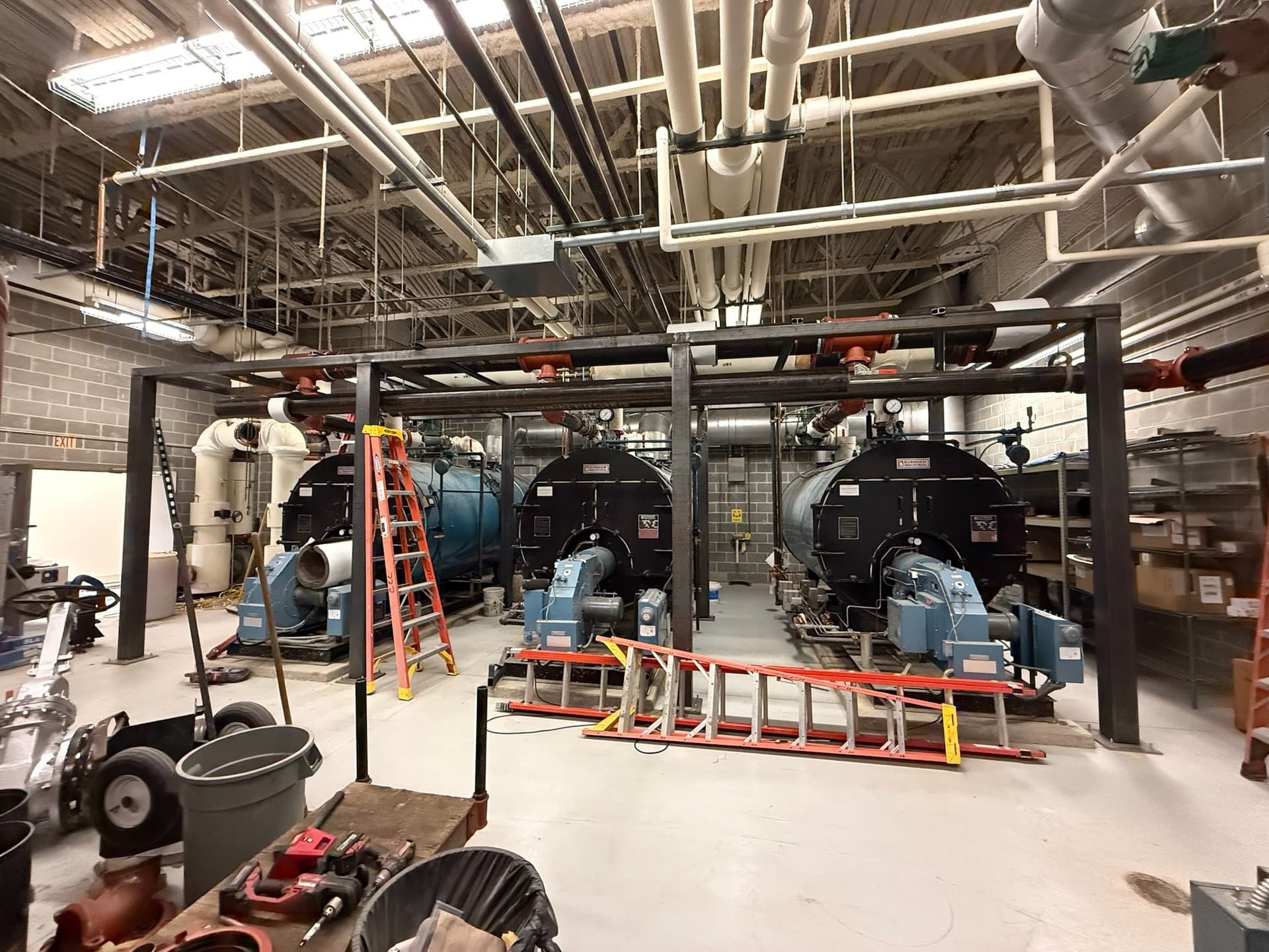 Sturdy Pipe Rack Construction at Bemidji High School image