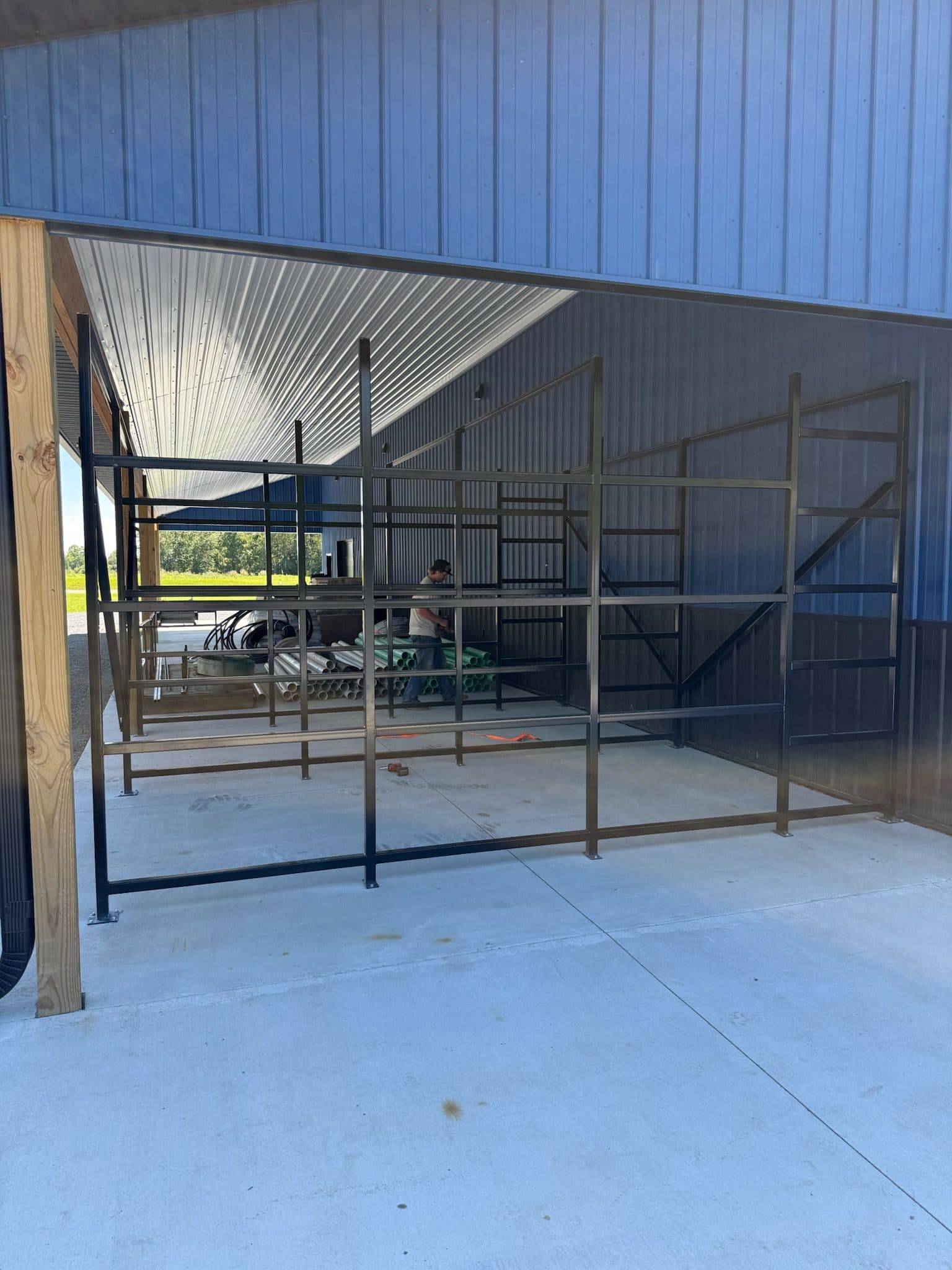 Custom Pipe Rack for Efficient Plumbing Storage