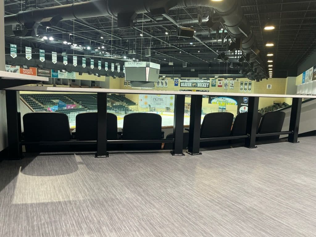 Gallery photos for New Drink Rails at Sanford Center Ice Rink: Image #1