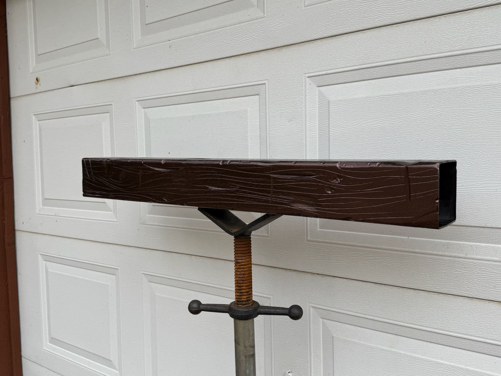 Rustic Beam with Weathered Lumber Finish image