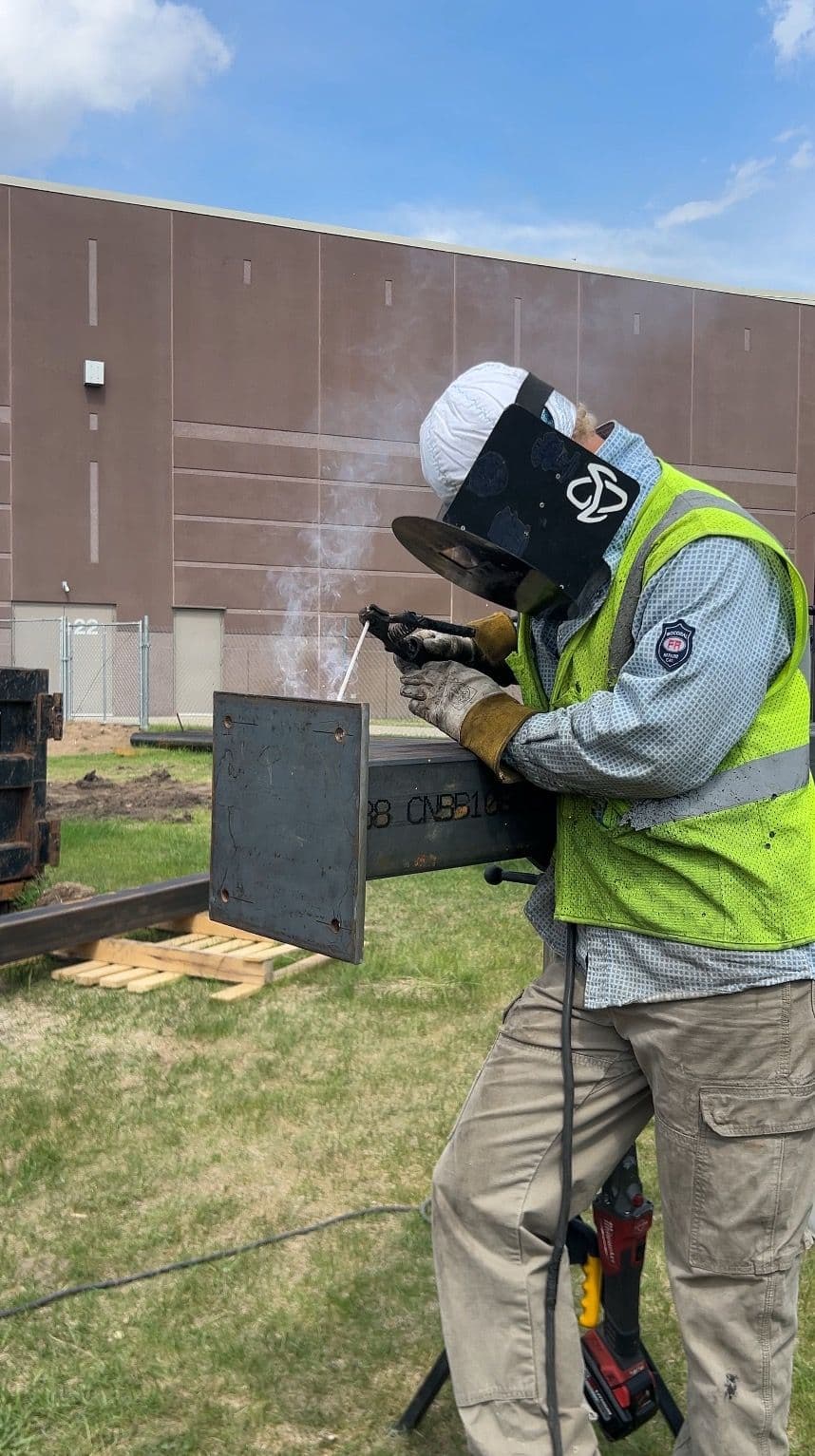 Expert Pipe Rack Welding at Bemidji High School image