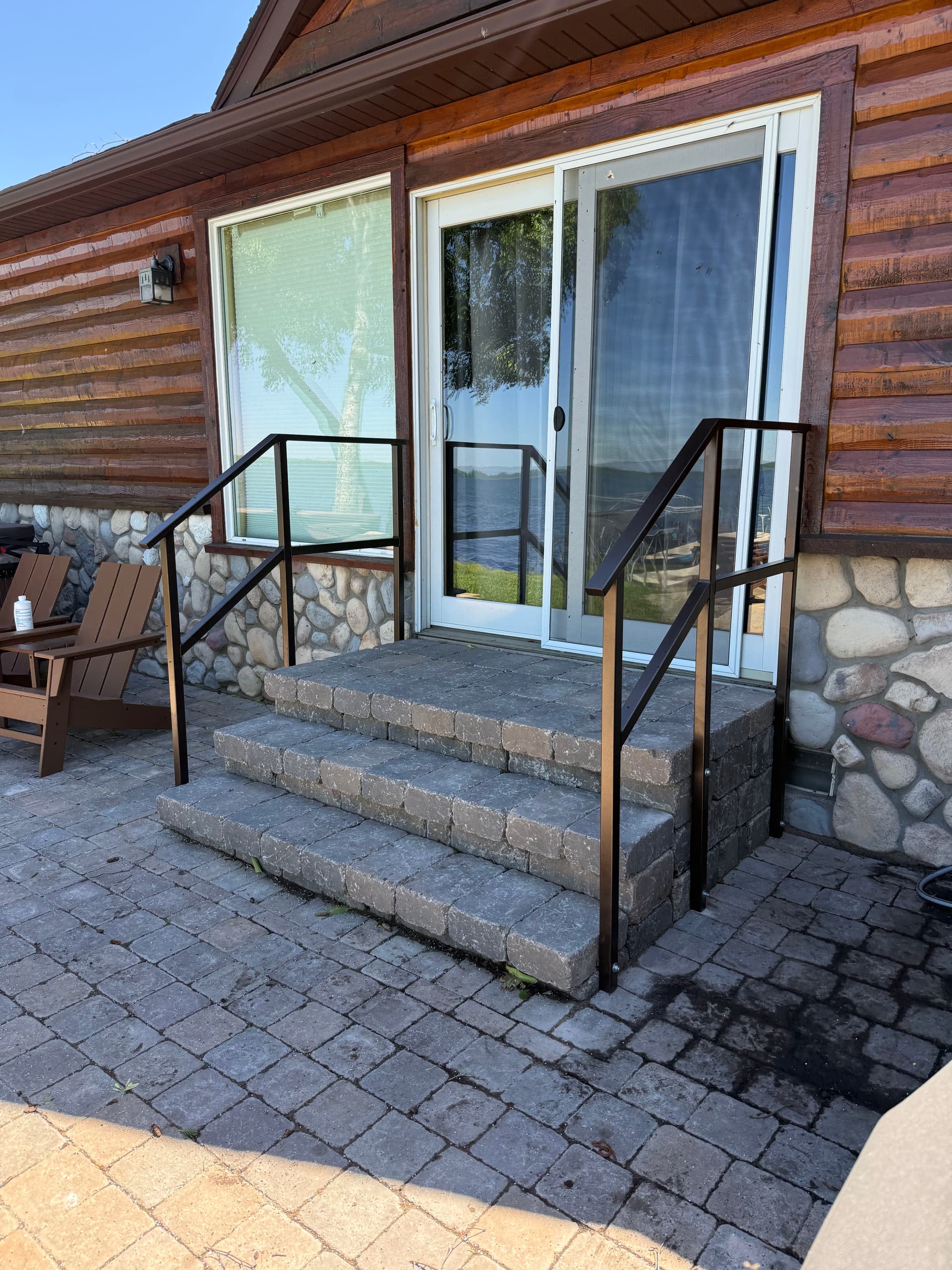 Gallery photos for Custom Steel Railing Install at Leech Lake: Image #1