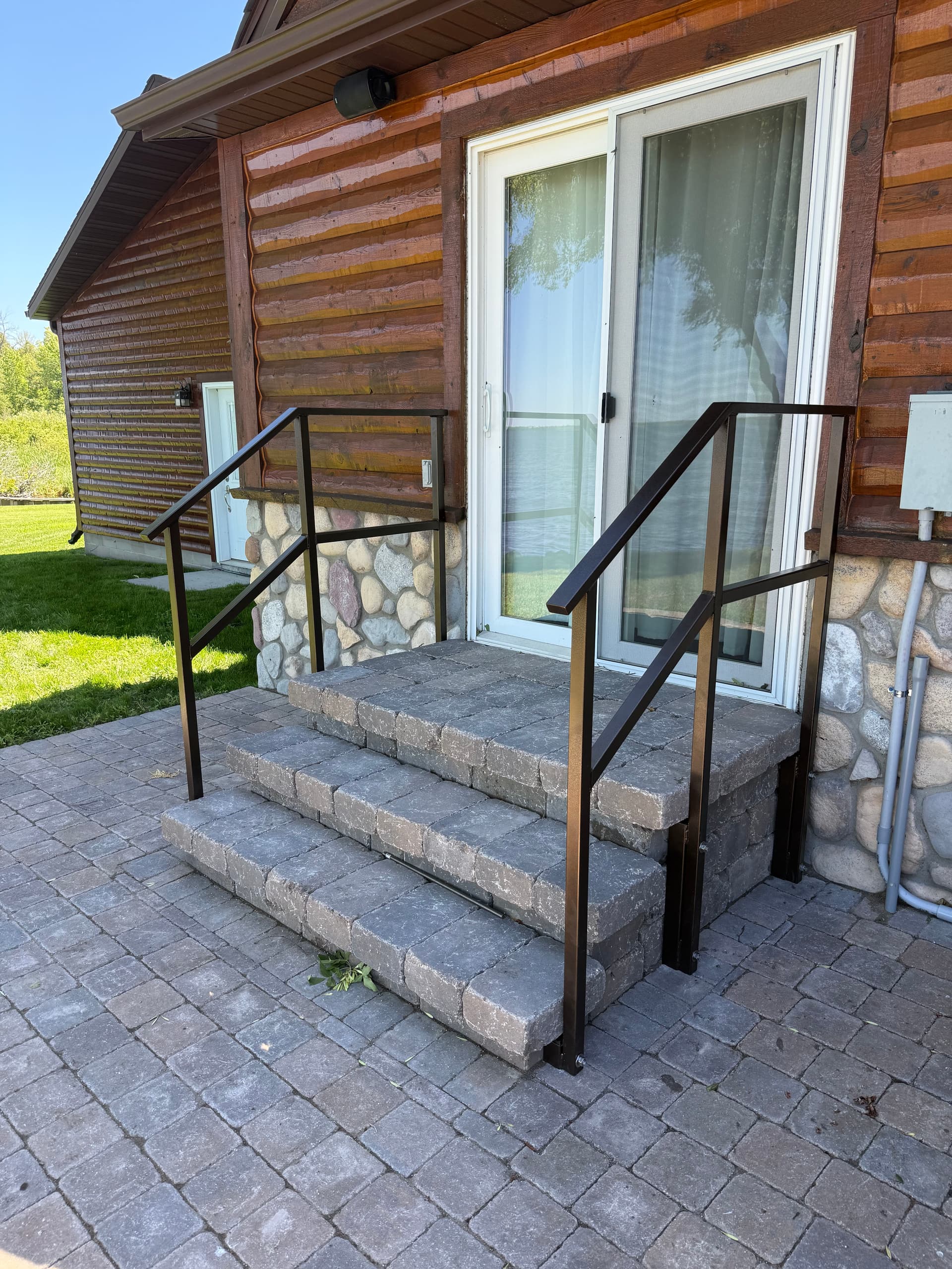 Custom Steel Railing Install at Leech Lake image